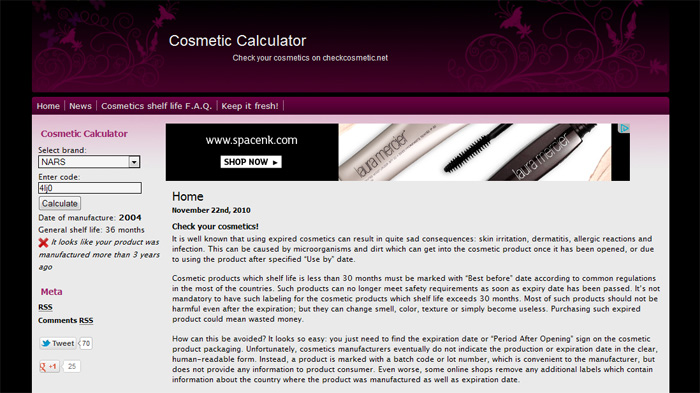Check Cosmetic Expiry Date Tool – Batch Code checker – Cosmetic calculator  – Check Batch Code of Cosmetics